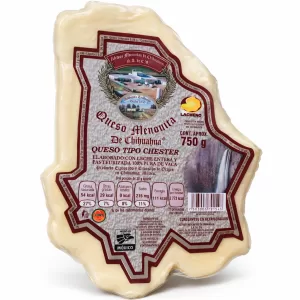 Queso menonita con forma del estado de Chihuahua 750gr